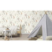 Papier peint intissé Animaux du Cirque rose - Kids World II - Rasch - 301922