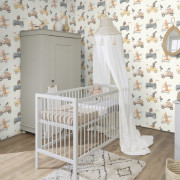 Papier peint intissé Voiture Vintage beige - Kids World II - Rasch - 301878