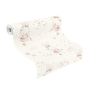 Papier peint intissé Ballerie Lapine - Kids World II - Rasch - 301656