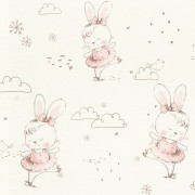 Papier peint intissé Ballerie Lapine - Kids World II - Rasch - 301656