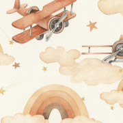 Papier peint intissé Aviateur - Kids World II - Rasch - 301557