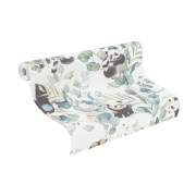 Papier peint intissé Panda Eucalyptus vert - Kids World II - Rasch - 301144