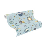 Papier peint intissé Atmosphère Spatiale - Kids World II - Rasch - 300949