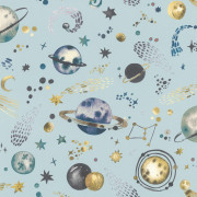 Papier peint intissé Atmosphère Spatiale - Kids World II - Rasch - 300949