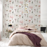 Papier peint intissé Fleurs des Champs rose - Kids World II - Rasch - 300642