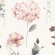 Papier peint intissé Fleurs des Champs rose - Kids World II - Rasch - 300642