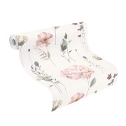 Papier peint intissé Fleurs des Champs rose - Kids World II - Rasch - 300642