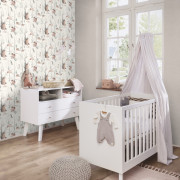 Papier peint intissé Animaux de la forêt marron - Kids World II - Rasch - 300048