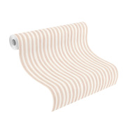 Papier peint intissé Rayure Aquarelle beige - Kids World II - Rasch - 252774