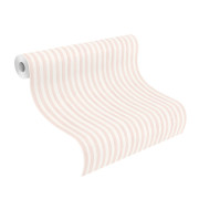 Papier peint intissé Rayure Aquarelle rose - Kids World II - Rasch - 252750
