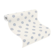 Papier peint intissé Pois Aquarelle bleu - Kids World II - Rasch - 252033