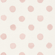 Papier peint intissé Pois Aquarelle rose - Kids World II - Rasch - 252019