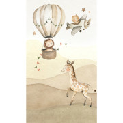 Panoramique intissé Montgolfière sable - 159X280cm - Kids World II - Rasch - 367997