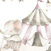 Panoramique intissé Cirque rose - 159X280cm - Kids World II - Rasch - 367935