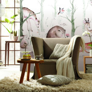 Panoramique intissé Animaux de la forêt - 318X280cm - Kids World II - Rasch - 364903