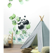 Panoramique intissé Panda Eucalyptus - 159X280cm - Kids World II - Rasch - 364835