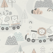 Papier peint intissé Aventure gris - Kids World II - Rasch - 302332