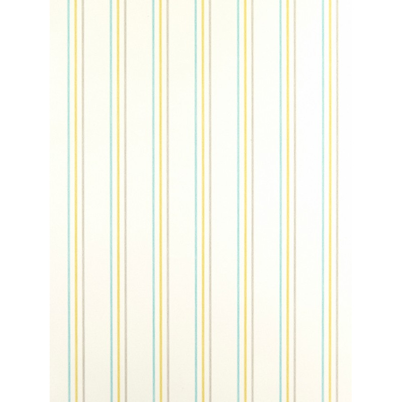 Papier Peint Rayures bleu, vert et gris - ARC-EN-CIEL - Casadeco - CFT25567206