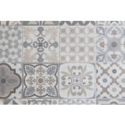 Sol PVC - Carcassonne 529M - Carreaux de ciment beige et gris - Optima Phonitec - Beauflor - rouleau 4M