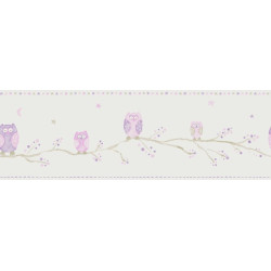 Frise enfant Chouettes mauve - ARC-EN-CIEL - Casadeco - CFT25524126