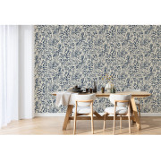 Papier peint Vinyle sur intissé Caluna Bleu Nuit- Blue Shades - Caselio - BLS107556012