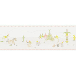 Frise enfant Indiens vert - ARC-EN-CIEL - Casadeco - CFT25487301