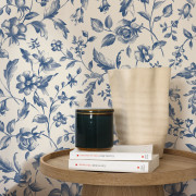 Papier peint Vinyle sur intissé Pastelia Bleu porcelaine - Blue Shades - Caselio - BLS107506110