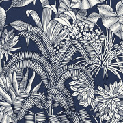 Papier peint Vinyle sur intissé Palmaris Bleu Nuit - Blue Shades - Caselio - BLS107486160