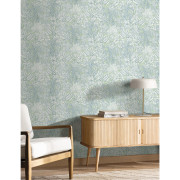 Papier peint Vinyle sur intissé Palmaris Vert Amande Bleu- Blue Shades - Caselio - BLS107486070