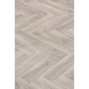 Sol PVC - Giuliano 582 - Parquet Chevron chêne gris - Superior Comfytex par IVC - rouleau 4M
