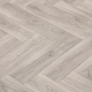 Sol PVC - Giuliano 582 - Parquet Chevron chêne gris - Superior Comfytex par IVC - rouleau 4M