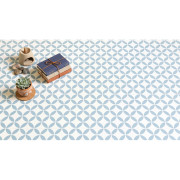 Sol PVC - Magali carrelage origami blanc et bleu nordique- Bingo - Essential - IVC - rouleau 2M