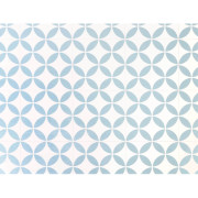 Sol PVC - Magali carrelage origami blanc et bleu nordique- Bingo - Essential - IVC - rouleau 2M