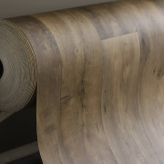 Sol PVC - VALLEY 162M parquet vintage chêne moyen et chanfrein noir - Optima Silvertex - BEAUFLOR - rouleau 4M