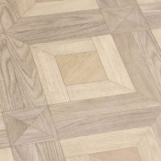 Sol PVC - HELMSLEY 611M parquet marqueterie carrée chêne blond - Optima Tex-style - BEAUFLOR - rouleau 4M