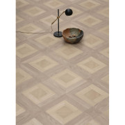 Sol PVC - HELMSLEY 611M parquet marqueterie carrée chêne blond - Optima Tex-style - BEAUFLOR - rouleau 4M