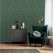 Papier peint vinyle sur intissé Léonie vert forêt - Villa Rosalie - Lutèce - 51223814