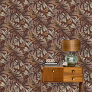 Papier peint vinyle sur intissé Émile bordeaux - Villa Rosalie - Lutèce - 51223510
