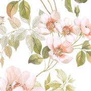 Papier peint intissé Sous les rosiers rose blush - Le Beau Jardin - Casadeco - BJAR202534242