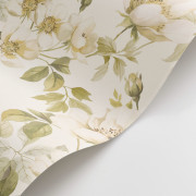Papier peint intissé Sous les rosiers vert feuille - Le Beau Jardin - Casadeco - BJAR2020537007