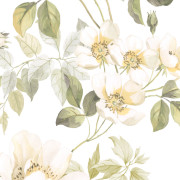 Papier peint intissé Sous les rosiers vert feuille - Le Beau Jardin - Casadeco - BJAR2020537007