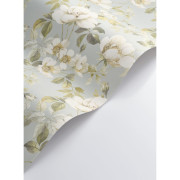 Papier peint intissé Sous les rosiers bleu doux - Le Beau Jardin - Casadeco - BJAR2020536101