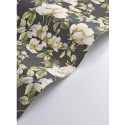 Papier peint intissé Sous les rosiers noir fusain - Le Beau Jardin - Casadeco - BJAR2020539909