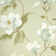 Papier peint intissé Brume de magnolia vert amande - Le Beau Jardin - Casadeco - BJAR202547202