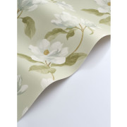 Papier peint intissé Brume de magnolia vert amande - Le Beau Jardin - Casadeco - BJAR202547202