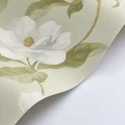 Papier peint intissé Brume de magnolia vert amande - Le Beau Jardin - Casadeco - BJAR202547202