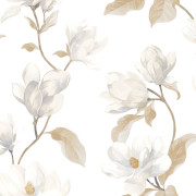Papier peint intissé Brume de magnolia naturel - Le Beau Jardin - Casadeco - BJAR202541111