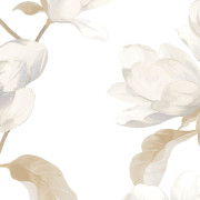 Papier peint intissé Brume de magnolia naturel - Le Beau Jardin - Casadeco - BJAR202541111