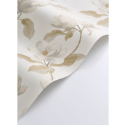 Papier peint intissé Brume de magnolia naturel - Le Beau Jardin - Casadeco - BJAR202541111