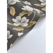 Papier peint intissé Brume de magnolia noir fusain - Le Beau Jardin - Casadeco - BJAR202549595
